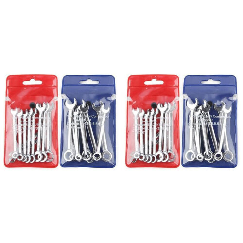 Ensemble de 40 Clés à Fourche, -Clés Mixtes Métriques SAE Fines, Clés à Cliquet Multifonctions