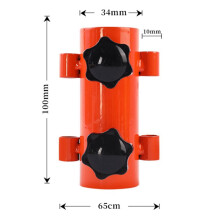 6-Teiliges Set mit Zubehör für Markisenstangen, Festes Rohr, Winddicht, Verstellbar, Outdoor-Campingzelt-Stützstange, Orange Farbe