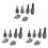 18Pcs Hand Rivet Nut  Nuts Simple Installation Manual Riveter Rivnut Tool Accessory for Nuts M3 M4 M5 M6 M8 M10 1