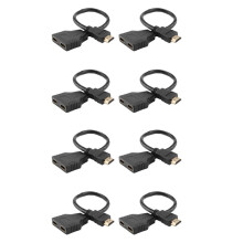 8X Splitter One In Two Câble Adaptateur Mâle Vers Double Femelle un pour Deux Convertisseur Prend en Charge 480P 720P, 1080I, 1080P