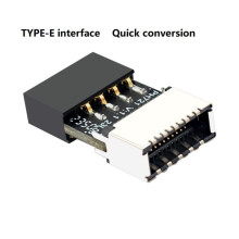 10X Motherboard USB 2.0 9Pin auf TYPE-E Buchse Adaptergehäuse TYPE-C Buchse 9-Pin USB 2.0 Extender Karte