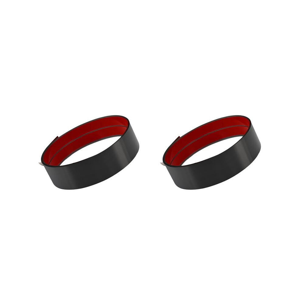 2X Stainless Steel Kick Plate, Peel And Stick Kickplate Base Cover,Baseboard Molding Trim For Wall,Black 4712487506048