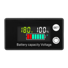 2X Voltmètre LCD à Cristaux Liquides 8-100 V, Détection de Puissance de Voiture, Module D'Affichage Numérique de la Capacité de la Batterie au