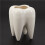 5X Tooth Shape White Ceramic Flower Pot Modern Design Planter Teeth Model  Desktop Pot  Gift(Without Plants) 4
