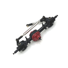 2X Conjunto de Eixo Dianteiro e Traseiro para MNMODEL 1/12 MN82 LC79 MN78 Peças de Carro com Controle Remoto Atualização de Metal Preto