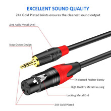 2pcs 3.5mm to XLR (3-Pin) Microphone Audio Cable Female to Male Cable for Audio Mixer Amplifier Mic Guitar Speaker 6.5ft