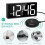 2X Despertador Vibratório com Tela  de 7,5 Polegadas, Relógio LED, Despertador Alto com Agitador de Cama para Pessoas com Sono Pesado e com 6