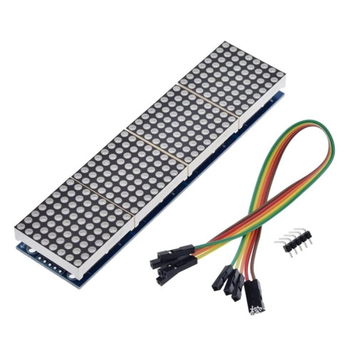 2X MAX7219 Dot Matrix Module 8x8 Common Cathode LED Display 5V 4-in-1 with DuPont Wires Cable for DIY Projects B 1