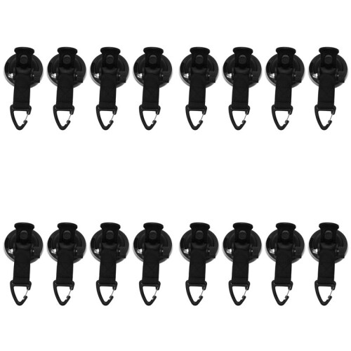 16Pc Suction Cup Anchor Securing Hook Tie Down,Camping Tarp As Car Side Awning, Pool Tarps Tents Securing Hook Universal