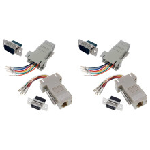 Adaptateur Modulaire DB9 Vers RJ45 20 Pièces, Adaptateur Ethernet Prise Femelle DB9 Vers RJ45