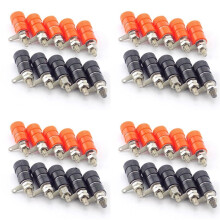 20X Banana Plugs Socket Connector Nickel Plated Binding Post Nut Banana Plug Jack Connector