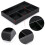 6X 4 Slots Desk Drawer Organizer, Pu Leather Drawer Storage Organizer Divider (Black) 6