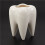 5X Tooth Shape White Ceramic Flower Pot Modern Design Planter Teeth Model  Desktop Pot  Gift(Without Plants) 6