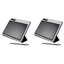 2pcs 10 Inch Business Writing Board with Protective Case Lcd Drawing Tablet Children'S Hand-Painted Board