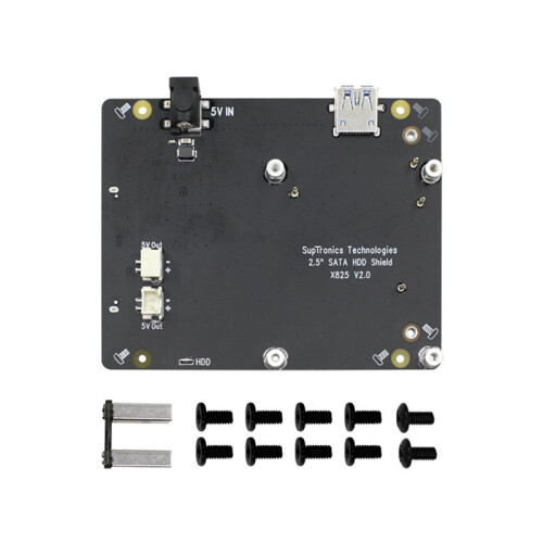 2X Placa de Expansão de Armazenamento X825 V2.0 para Raspberry Pi 4B X825 Nas 2,5 Polegadas  Disco Rígido Ssd Placa de Expansão 1