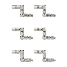 6X Accesorio de Bomba Pulverizadora de Pintura con Junta Tipo Z de 1/4 1/4 (M) X 1/4 de Pulgada (F) Z-Swivel 6500PSI Acero Inoxidable Rotación de 360