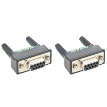 2X DB9-zu-Klemmenblockadapter  DB9F-zu-TB für MOXA für Industrielle Automatisierung und Serielle Kommunikation