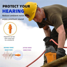 2X Fones de Ouvido para Trabalho com Redução de Ruído, Protetores Auriculares, Fones de Ouvido Sem Fio com Microfone e Faixa para Pescoço,