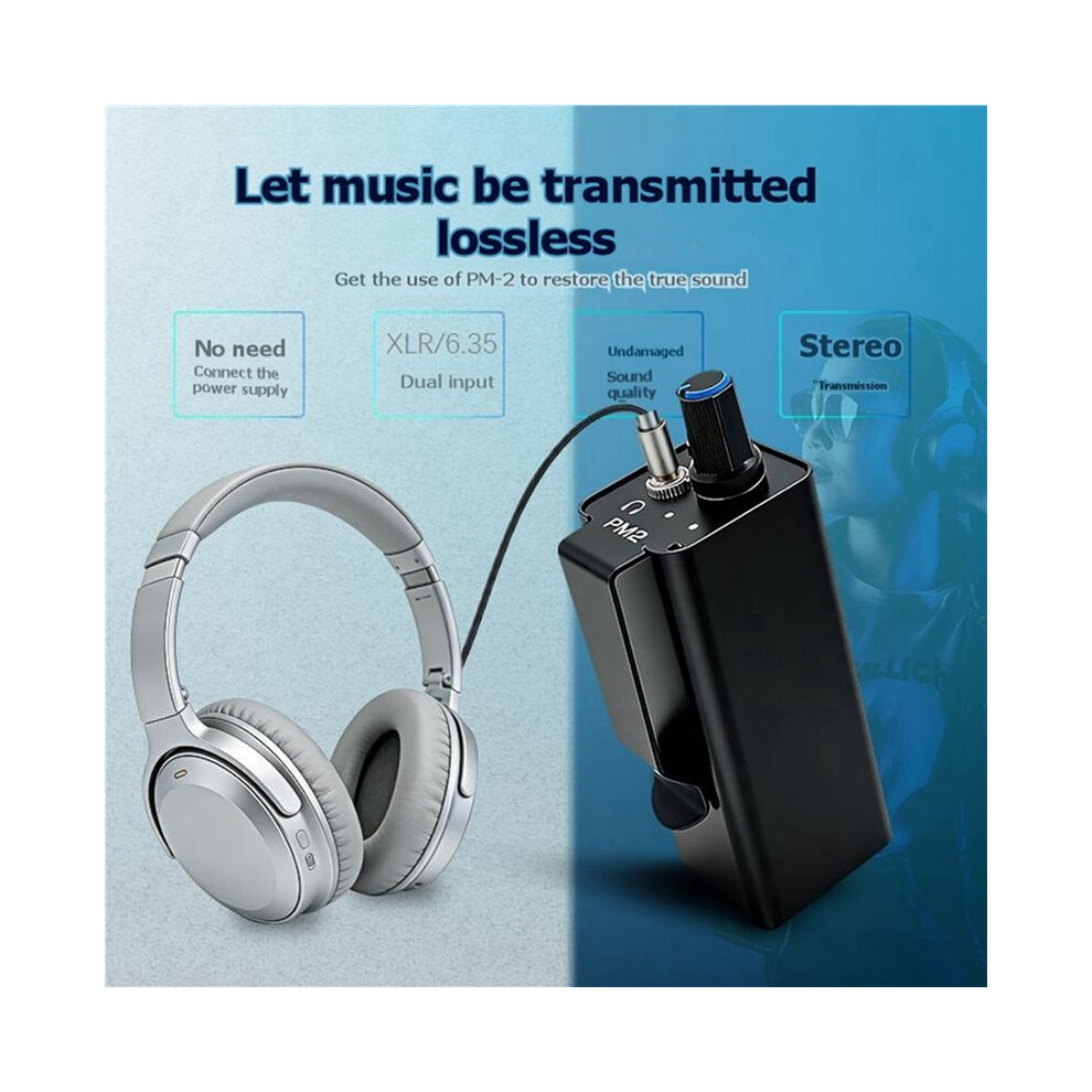 2X Pm2 Headphone Amplifier Xlr / 6.35Mm Audio Interface Amplifier Converter Clip Mount Headphone Amplifier Converter 6031772828015
