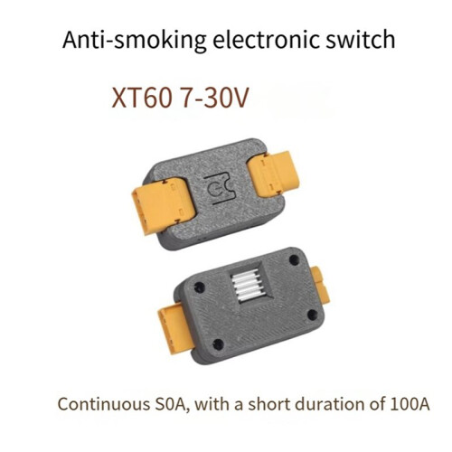 2X Anti-Spark XT60 Electronic  7-30V 50A Power /Off Controller Compatible with 2-7S LiPo Battery 2