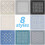 48Pcs Plastic Sashiko-Stencil Kit 4.7 X 4.7Inch Geometric Pattern Template Drawing  Embroidery Pattern for Beginners 7