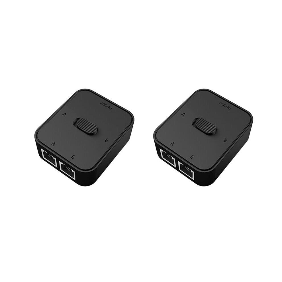 2X 2 Port Gigabit Network Rj45 Network Splitter Cable 2 Way External Network Switcher Splitter- White 4762529534638