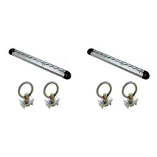 2 Set 304.8mm Semi-Circular Aluminum Rail with 4pcs Pull Tab & End Cap for Enclosed Trailer Trucks  RV