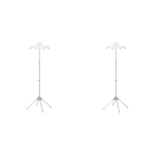 2X Displaystandaard Kleerhanger Kledingstuk Opvouwbaar Statief Stoomrek Doeken Ijzer Ophangstandaard Kledingdroogrek Grijs