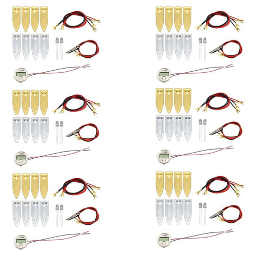 Fruit Battery Science Experiment Kit for Home Teaching Toy, Lemon Potato Battery Physics Teaching Experiment 18 Sets 1