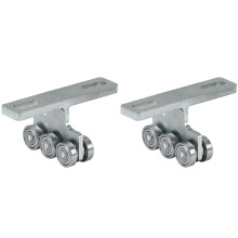 2X Mute Hanging Wheel Sliding Door Track Hanging Pulley Bathroom Wooden Door T-Type Component Installation Roller