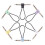 12 Packs 16cm Guitar Effect Pedal Flat Patch Cables Instrument Guitar Pedal Cable Connectors Patch Cable Multicolor 9