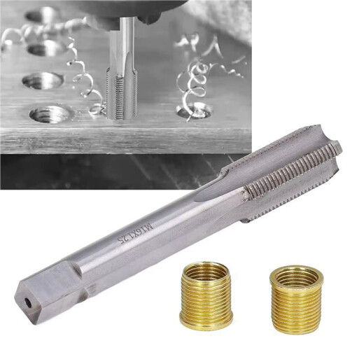 2X Thread Repair Kit M16X1.25 Thread Tap M14X1.25 Thread Inserts for Restoring Damaged Threads Car Pro Coil Tool