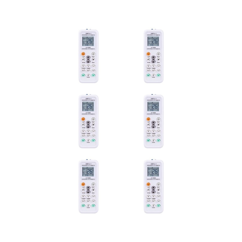 6X Universal 1000 In 1 Lcd Low Power Consumption K-1028E Air Condition A/C Remote Control Controller 4713405688457