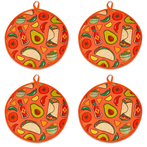 4X Bolsa de Pano de 12 Polegadas para Burrito, Bolsa Portátil Tortilha Aquecedora para Casa para Micro-Ondas Restaurante Comida Panqueca, B