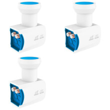 3X Universele Ku-Band LNB voor 4K UHD-Satelliet, Ruisarme 950-2150 MHz LNBF voor DVB-S2X DVB-S2 Digitale Satelliet-Tv-Ontvangers