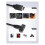 2X 20Gbps USB 3.2 Adapter, Motherboard Header Extension Cable,USB-C to USB3.2 Type-E Key-A 20-Pin Connector PCIe Bracket 4