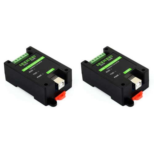 2X Convertidor Aislado Industrial USB A RS232/485 (B) FT232RNL Convertidor USB Tipo Riel Protección Múltiple