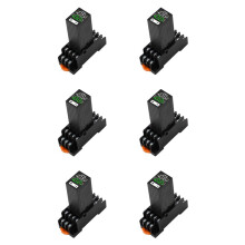 6X H3Y-4 AC220V Liquid Crystal Relay Dual with Base Small Digital Display Cycle Control Delayer