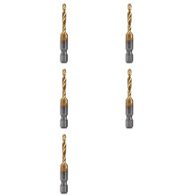 5Stück M4 X 0,7 mm Sechskantschaft, Titanbeschichtet, HSS-Gewinde, Metrischer Gewindebohrer, Schraubmaschine, Verbundgewindebohrer, Offenes