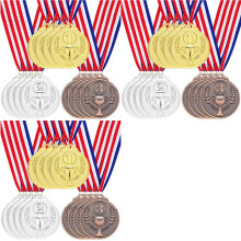 36Pcs Award Medals Gold Silver Bronze Winner Medals 1St 2Nd 3Rd Prizes for Competitions