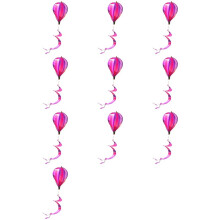 10X Garden Spring Hot Air Balloon Pendant Rotating Windmill Hanging Decoration F