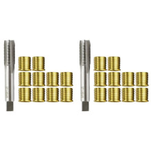 2X Kit de Reparación de Roscas M16 X 1,25, Macho de Roscar M14 X 1,25, Insertos de Rosca para Restaurar Roscas Dañadas, Herramienta Car Pro Coil.
