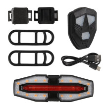 4X Feu Arrière Clignotant pour Trottinette Électrique Rechargeable par USB avec Télécommande et Feu de Signalisation LED