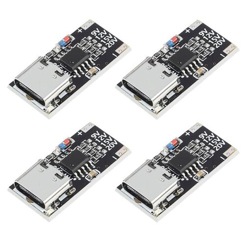 20PCS USB-C PD Trigger Board Module PD/QC Decoy Board Fast Charge USB Type-C to 12VPower Delivery Boost Module 2