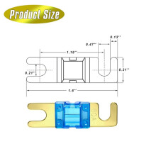 90 Pièces Fusible ANL, Paquet de Fusibles ANL Plaqués (20A, 30A, 40A, 50A, 60A, 80A, 100A, 125A, 150A) pour Automobile Marine