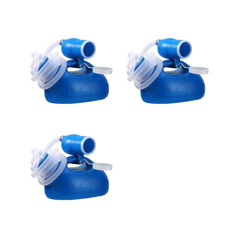 3X Urinal Bottle Urinals for Men Women Urine Bottle 2000ml Mens Potty Spill Proof Pee Bottle with 63in Long Tube