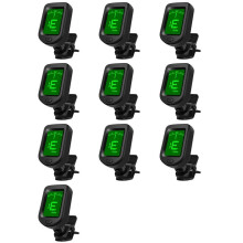 10X Afinador de Guitarra Universal, Ukelele, Bajo, Violín, Afinador Electrónico de 12 Tonos, Accesorios para Instrumentos Musicales