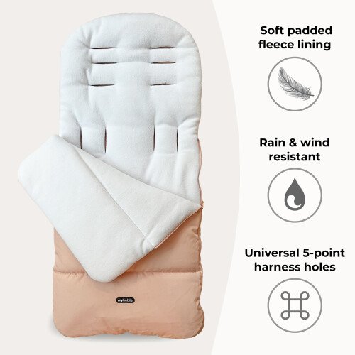 My Babiie Universal Footmuff - Blush Pink 2