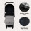 My Babiie Universal Footmuff - Grey & Black 5