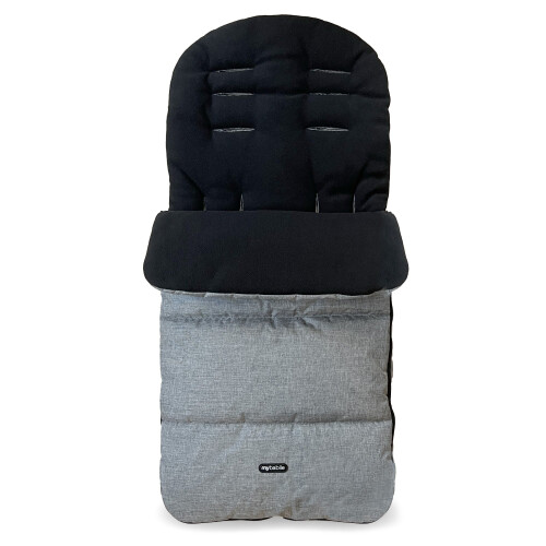 My Babiie Universal Footmuff - Grey & Black